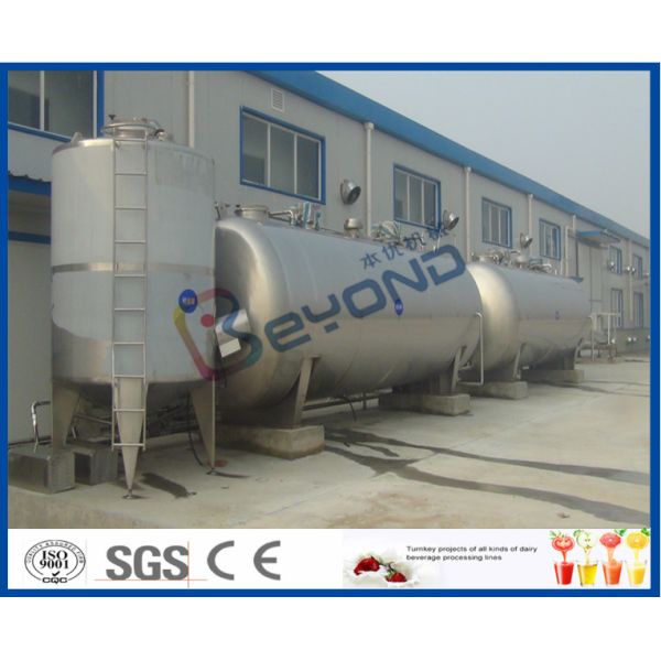 Stainless Steel Large Outdoor Juice Storage Tank , Milk Storage Tank With SUS304 SUS316