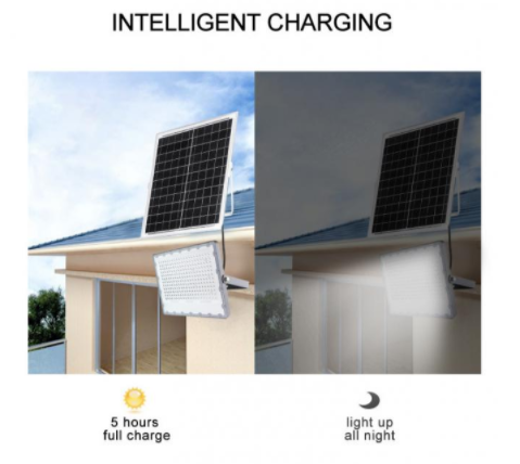 380lm 3000K Dimmable LED Lights 500W Waterproof Solar Die Cast Aluminium 100w