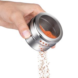 China Kitchen Stainless Steel Spice Jars With Rack Storage Magnet on sale