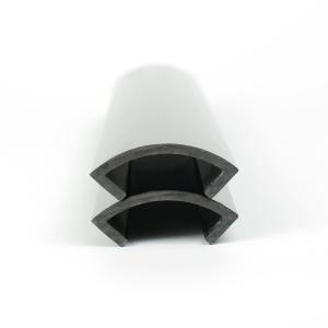 Finished Black PVC Extruded Profiles Semicircular Building Custom Plastic