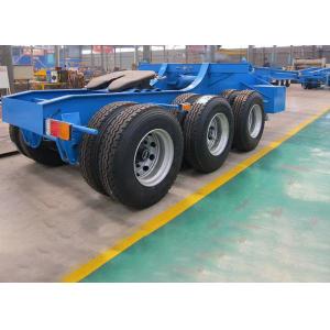 Two Tandem Container Flatbed Semi Truck Trailer With Jost Kingpin And Fuwa / BPW