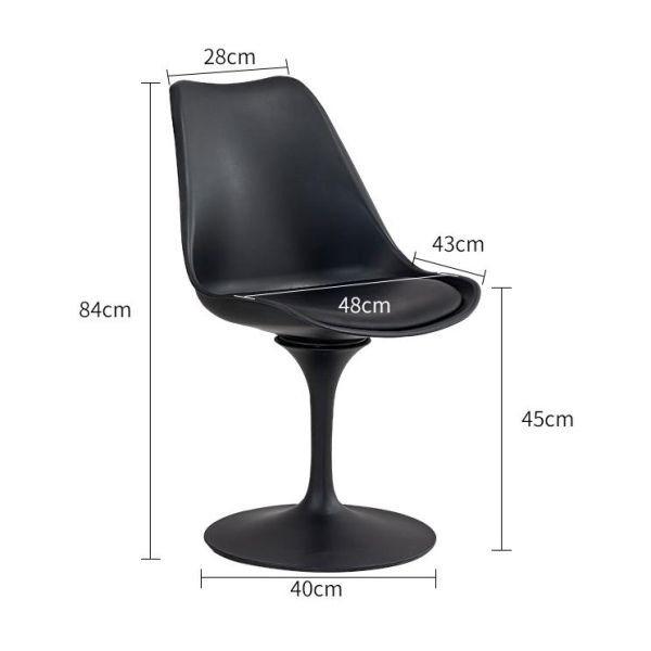 Tulip chair/simple dining chair/modern leaning chair can rotate dining chair to receive guests leisure negotiation chair