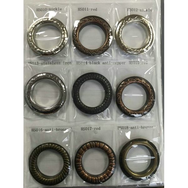 Wholesale Iron/Brass /Aluminum /Satinless steel Round electronic eyelets garment metal eyelets and grommets