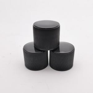 Striped Edge Black Plastic Screw Covers 18MM Inner Diameter