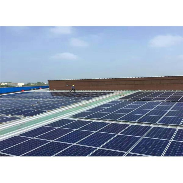 Easy to Install Commercial Solar Panel Roof Mounting Systems Aluminum Tile Ballasted For Photovoltaic Mounting Structure
