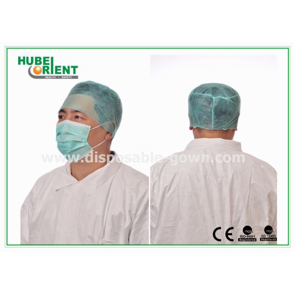Free Size Disposable Surgical Bouffant Caps For Doctors