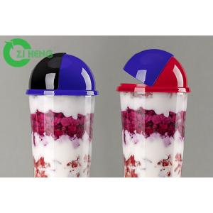 China Grease Resistant Clear Plastic Party Cups With Dome Lids Flexo Printing on sale
