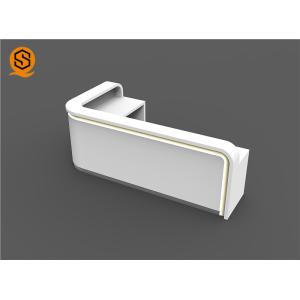 Shaped Processing Artificial Stone Reception Desk Joints Invisible NFS Acrylic