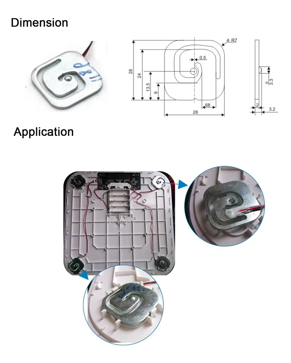 Flat Thin 50kg Micro Load Cell,Easy Calibration And Maintenance Safety And Low Power Consumption
