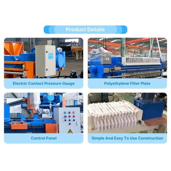 Industrial Plate Frame Filter Press Machine Automatic Sludge Dewatering Equipment for Wastewater Treatment Sludge Treatment
