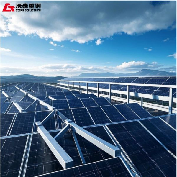 Buy Bracket Steel Structure Building Construction Lightweight For Solar Photovoltaic at wholesale prices