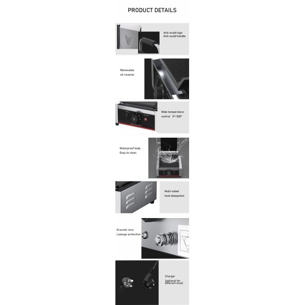 22x22 Electric Panini Grill Stainless Steel Single Contact Sandwich Press Commercial Grill