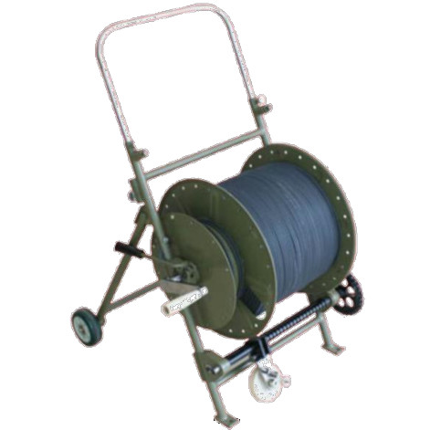 Buy Metal Fiber Optic Cable Reel With Moved / Pushed / Pulled Wheels at wholesale prices