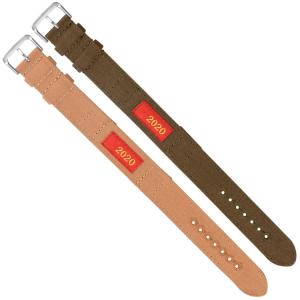 One piece Genuine Sailcloth Watch Strap , 20mm Canvas Strap solid color