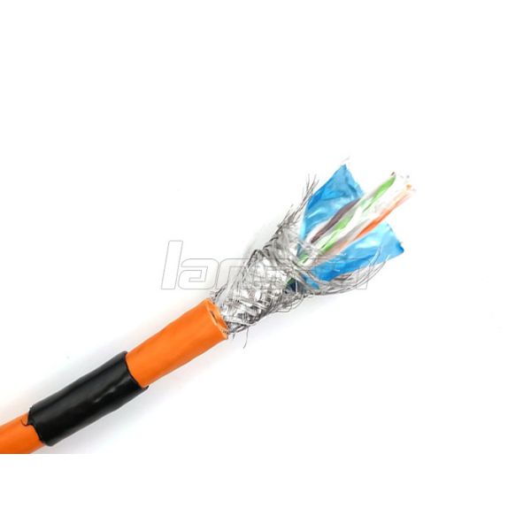 100Mzh High Speed SFTP Cat5e Lan Cable PVC + PE Jacket HDPE Insulation