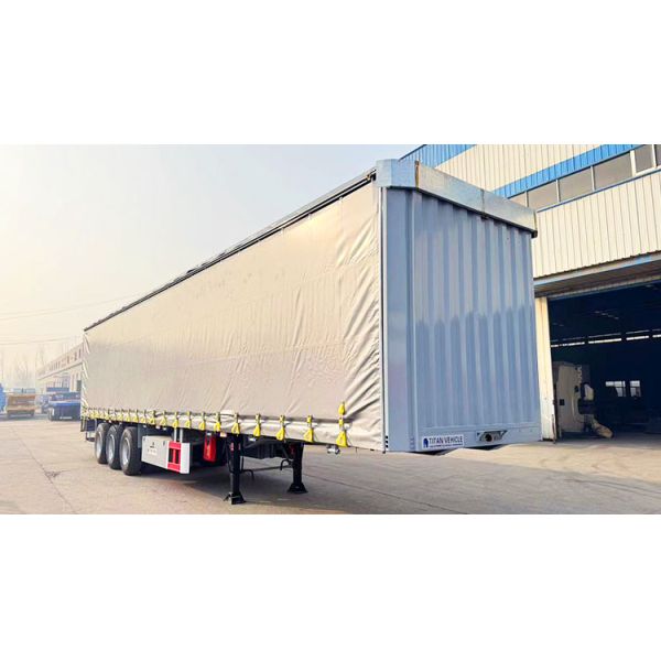 Curtain Side Trailer Curtainsider Dry Van Box Trailer Sliding Curtain Tarpaulin Semi Trailer