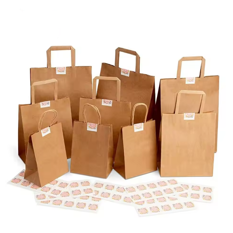 Kraft Paper Shopping Bag With Logo Paper Kraft Bag Custom Paper Bags