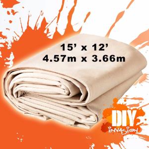 UV Resistance Painters Canvas Drop Cloth , Unbleached Fabric Drop Cloth