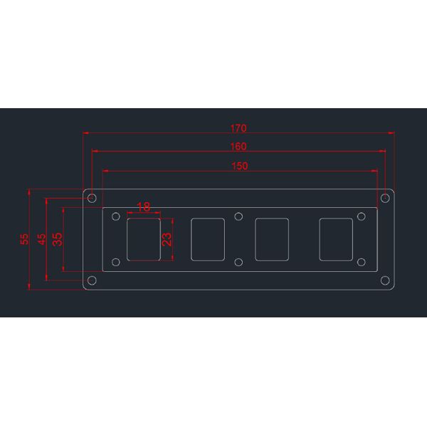 4 Key Function Bar Metal Numeric Keypad Stainless Steel 304 Side Key Keyboard