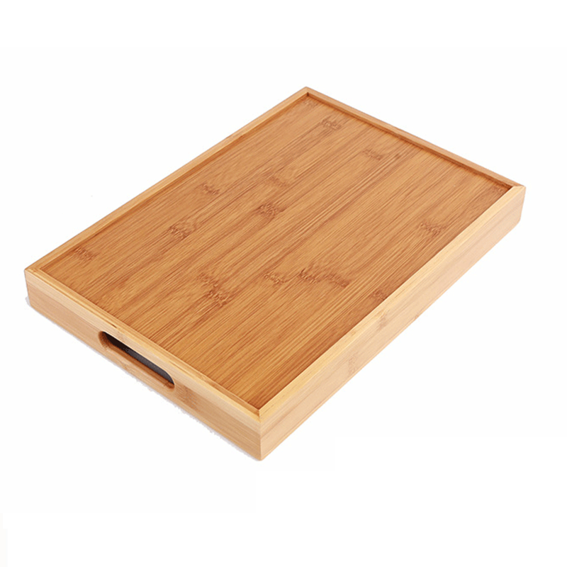 Nesting Natural Bamboo Food Tray Decorative Rectangle Odm