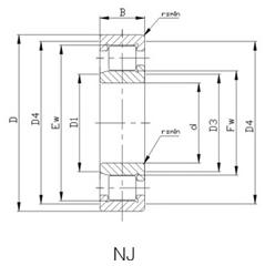 WD Precision Cylindrical Roller Bearings,NJ330E