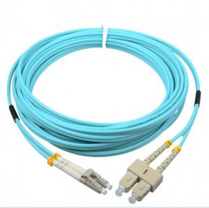 Corning cable SC/PC-LC/PC OM3 50/125 2.0mm aqua fiber optic hybrid jumper