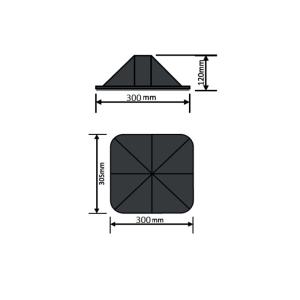 ISO9001 Black HVAC Fittings Anti Vibration Big Foot System