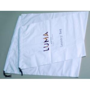 Biodegradable drawstring laundry poly bag with printing,Logo Printed Poly