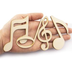 Wooden Music Note Mixed Decorative Note Wood Slices for Concert Wedding