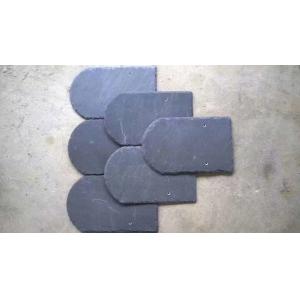 U Shape Roofing Paving Slate Culture Stone Tiles Natural Black