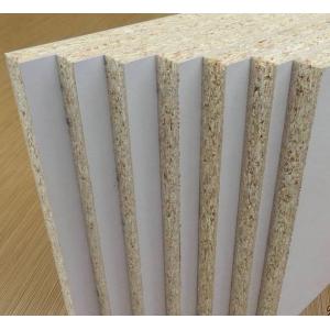 Quality Indoor White Laminated Particle Board With Surface Finish Customized Thickness for sale