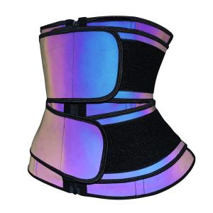 Laser Latex Sport Waist Trainer With Double Belt