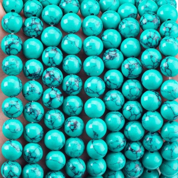 Buy 8MM Green Turquoise Bulk Beads Strands For Jewelry Making Bracelet Necklace Earring at wholesale prices
