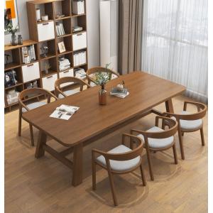 Solid Wood Frame Modern Nordic Rectangular Dining Table for Restaurant Hotel