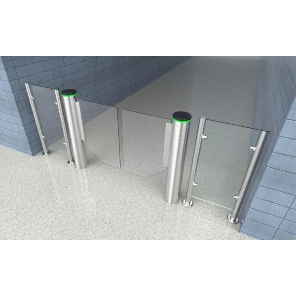 RS485 Wheel Chair Lane Swing Barrier Turnstile One Pillar Integrated DC Servo Motor