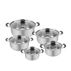 Modern Design Style 5pcs Non Stick Cookware Set Customized Logo