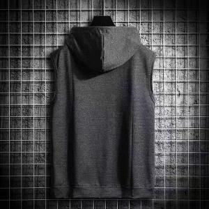 Men'S Casual Sleeveless 4 Way Spandex Hoody Vest