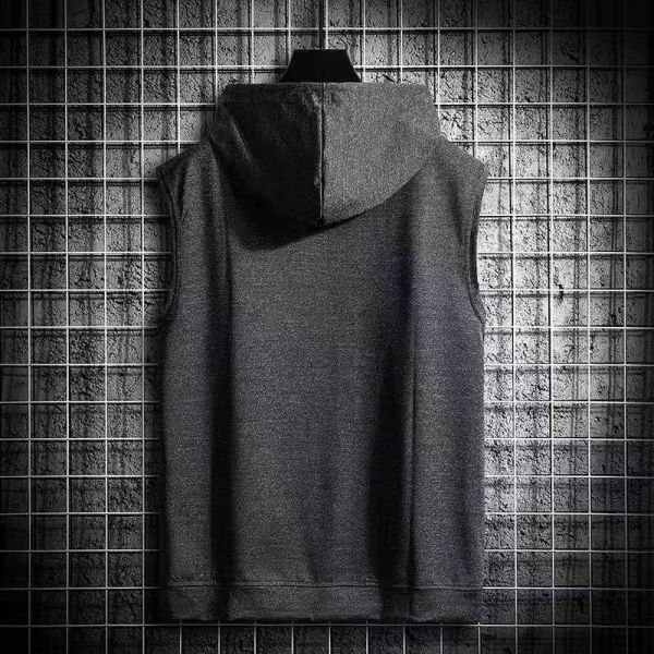 Men'S Casual Sleeveless 4 Way Spandex Hoody Vest