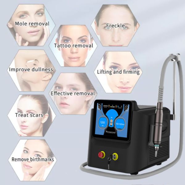 1-10HZ Picosecond Laser Machine 532nm 755nm 1064nm 1320nm With Treatment Tips