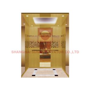 Quality Load 630KG Double Door Machine Roomless Passage Elevator with Hairline Stainless Steel for sale