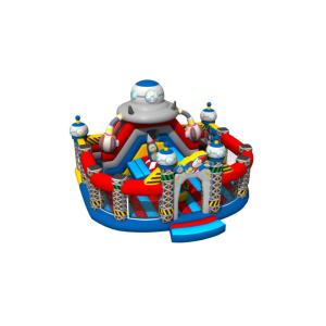 Quality Spaceship Themed Inflatable Fun City Round Shape For Amusement Park New Design Inflatable Big Fun City for sale