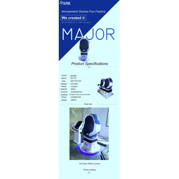 EPARK hot sale Single chair Seat 9d Vr Egg Chair for Cinema Vr Simulator from india