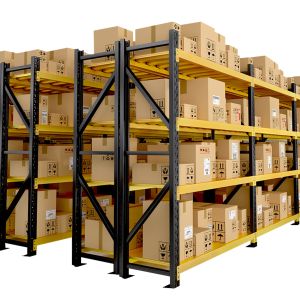 High Load-Bearing 540-900kg Powder Coated Warehouse Metal Racks with Easy
