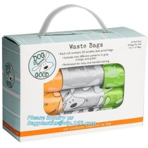 Customized Compostable Green Dog Poop Bag, biodegradable and compostable zero