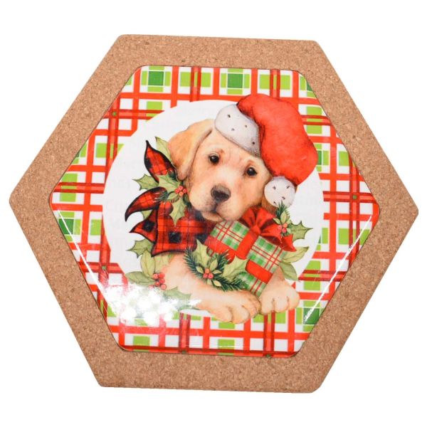 Hexagonal Natural Cork Placemats Heat-proof Pads Antiwear PROP65