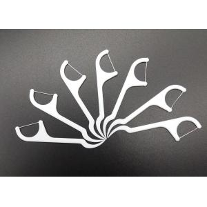 Eco Friendly Plastic Dental Floss Toothpick , Disposable Dental Floss Picks