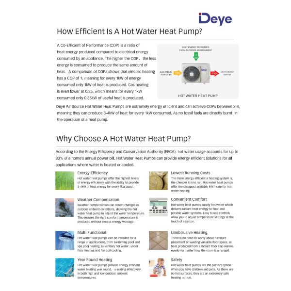 on grid solar AC/DC air source heating and cooing air to water heat pump