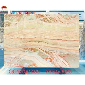 Translucent Rainbow Onyx Stone for Villa Background CNF Polished Red Dragon Onyx