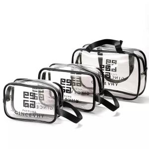 Custom PVC Waterproof Makeup Woven Travel Clear Cosmetics Bag