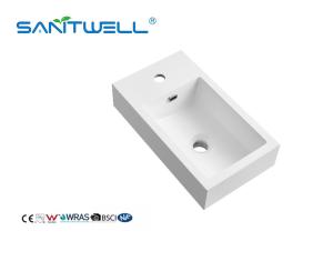 China SWZ460 Thick Edge Various Size Customized Artificial Stone Basins Single Hole Durable Stone Counter Top Sinks on sale